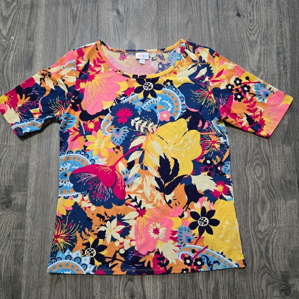 🌸 LuLaRoe Women’s Floral Print Top - Size 2XL